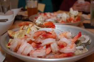 Iced Seafood, including Mayport Shrimp, from Pele's Wood Fire Iced Seafood, including Mayport Shrimp, from Pele's Wood Fire